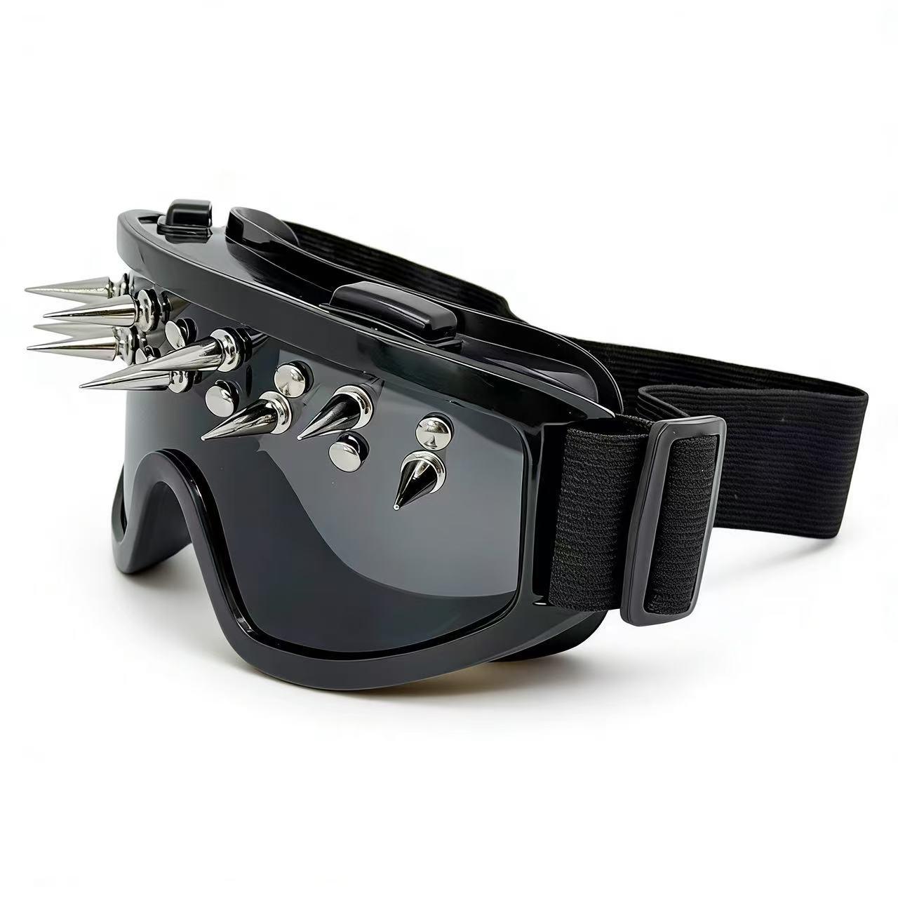 Colorful Spike Motorcycle Goggles Sunglasses UV Protection Windproof Cycling Glasses Cyberpunk Theme Party Cosplay Eyewear чорний
Colorful Spike Motorcycle Goggles Sunglasses UV Protection Windproof Cycling Glasses Cyberpunk Theme Party Cosplay Eyewear чорний