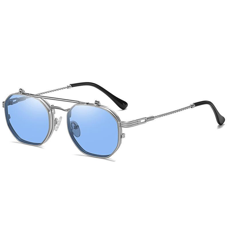 Double Flip Steampunk Sunglasses Retro Square Alloy Metal Sun Eyewear Punk Male Female Eyewear Oculos De Sol Sun Eyewear UV Protection
Double Flip Steampunk Sunglasses Retro Square Alloy Metal Sun Eyewear Punk Male Female Eyewear Oculos De Sol Sun Eyewear UV Protection