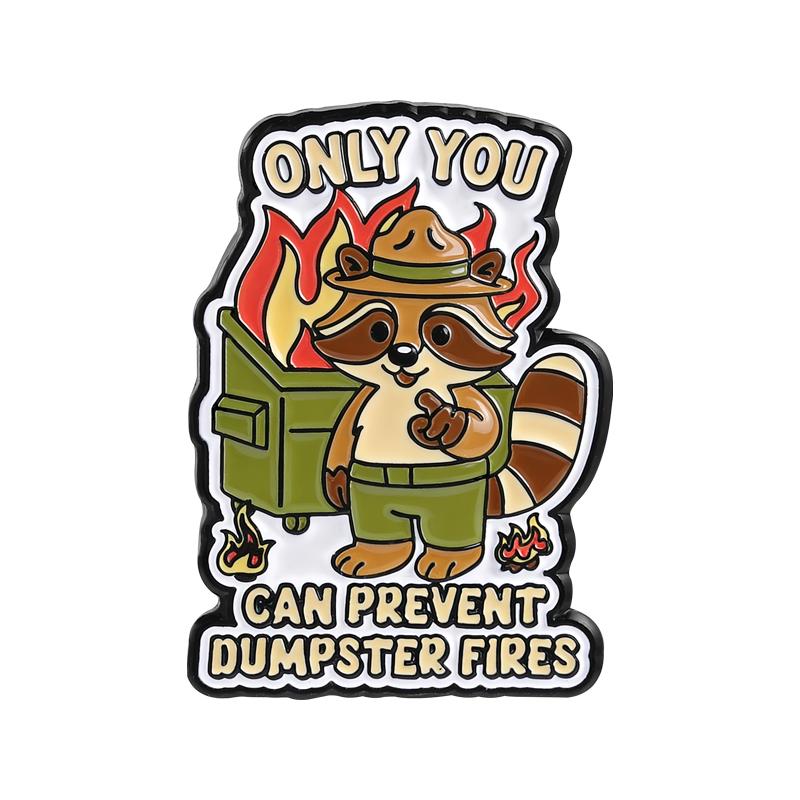 Sarcastic Raccoon Enamel Pins Trash Panda Humor Brooches Only You Can Prevent Dumpster Fires Badges Fun Jewelry Gift for Friends
Sarcastic Raccoon Enamel Pins Trash Panda Humor Brooches Only You Can Prevent Dumpster Fires Badges Fun Jewelry Gift for Friends