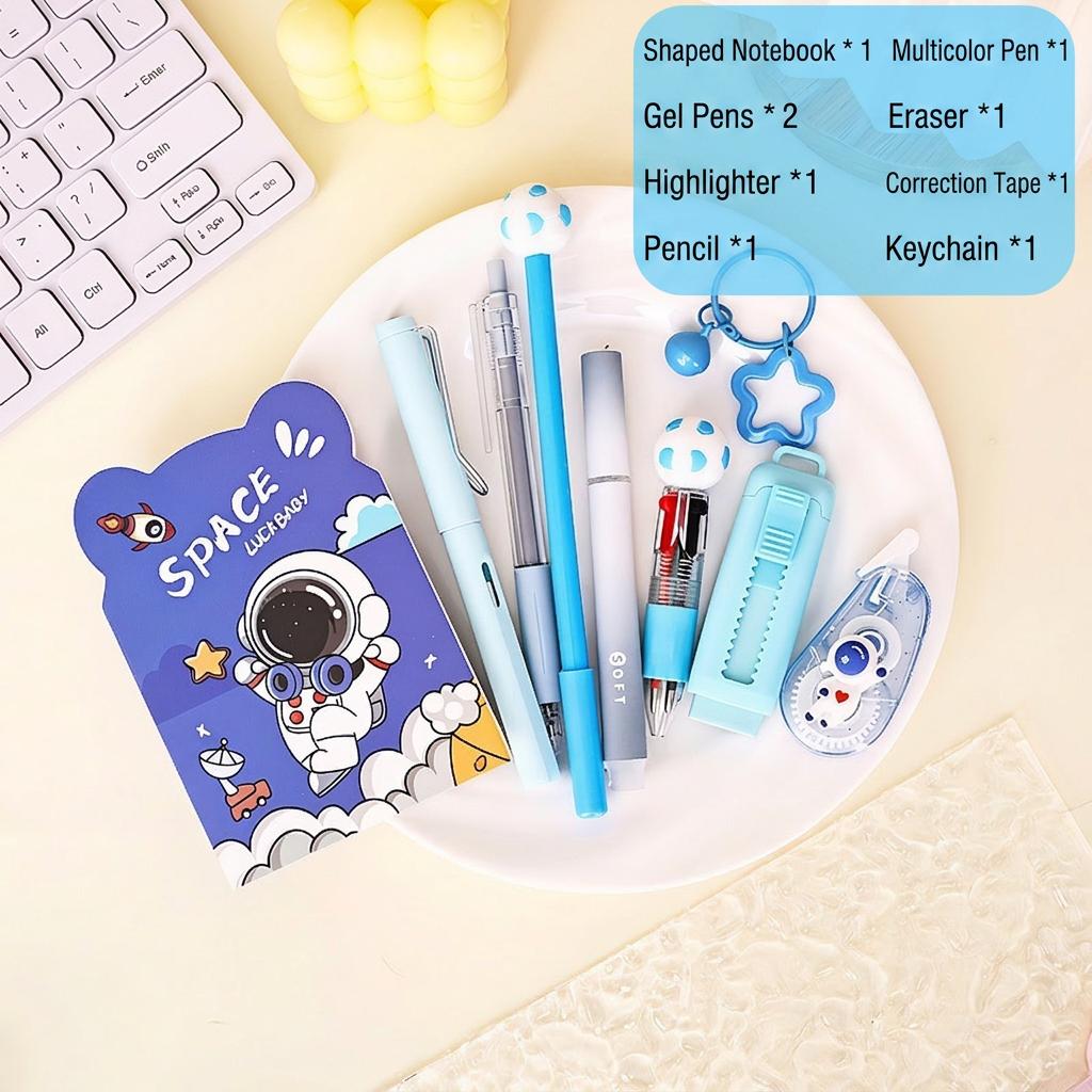 9pcs/Set Cute Stationery Set Multiple Colors Daily Writing Supplies For Students, Ideal Gift For Holidays Birthdays Class Event синий
9pcs/Set Cute Stationery Set Multiple Colors Daily Writing Supplies For Students, Ideal Gift For Holidays Birthdays Class Event синий