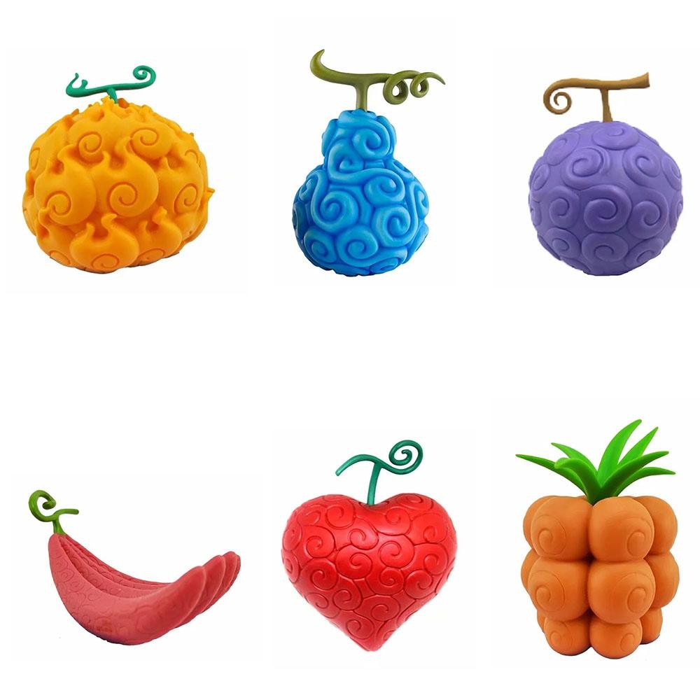 6 шт. Аніме One Piece Fruit Luffy Ace Trafalgar Law Devil Fruits ПВХ фігурки Набір іграшок 6pcs/set різнокольоровий
6 шт. Аніме One Piece Fruit Luffy Ace Trafalgar Law Devil Fruits ПВХ фігурки Набір іграшок 6pcs/set різнокольоровий