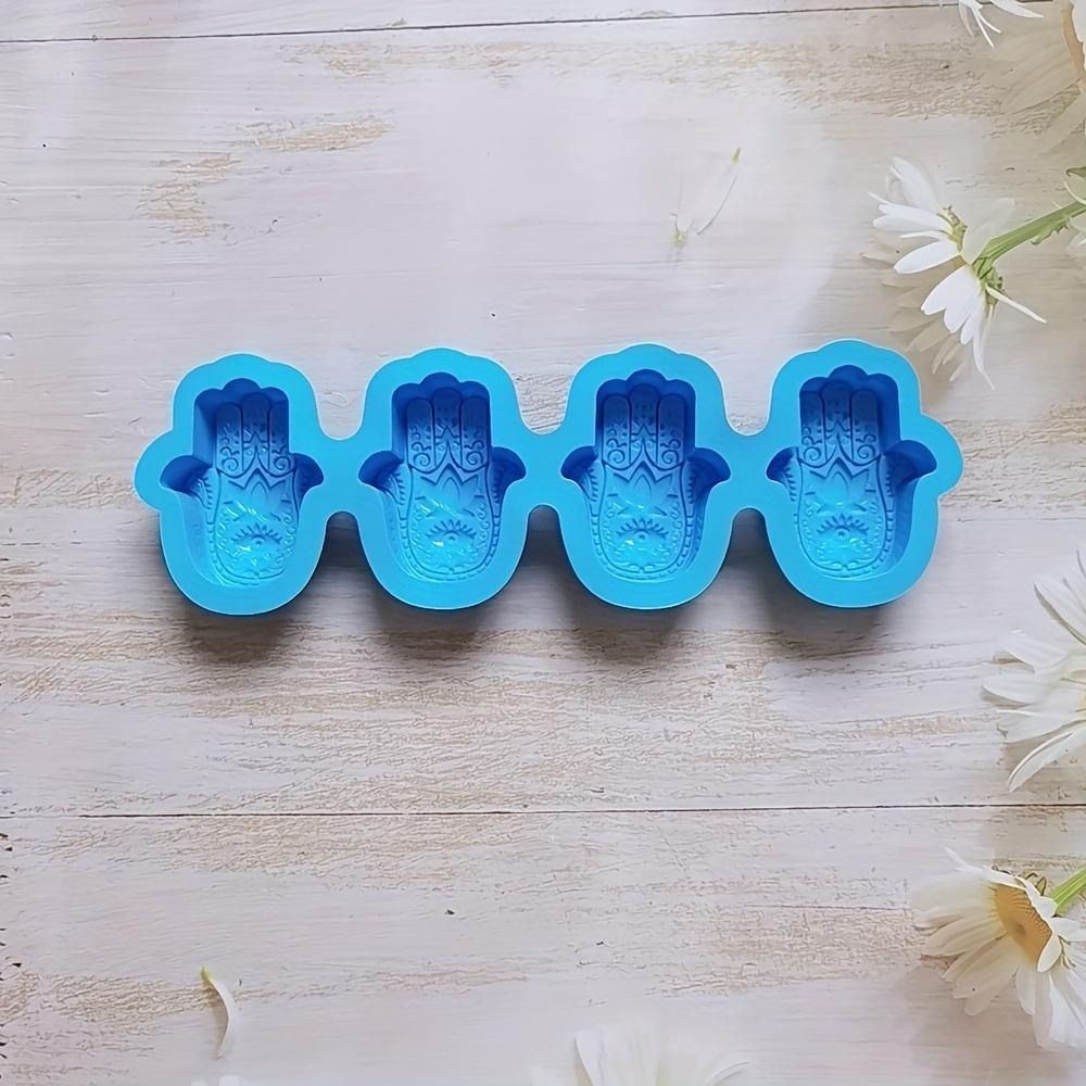 Силиконовые формы для мыла, 4-гнездные, 3D, в форме ладони, своими руками, ароматерапия, воск, расплавленный, формы для мыла, поднос для конфет, желе, шоколад, своими руками