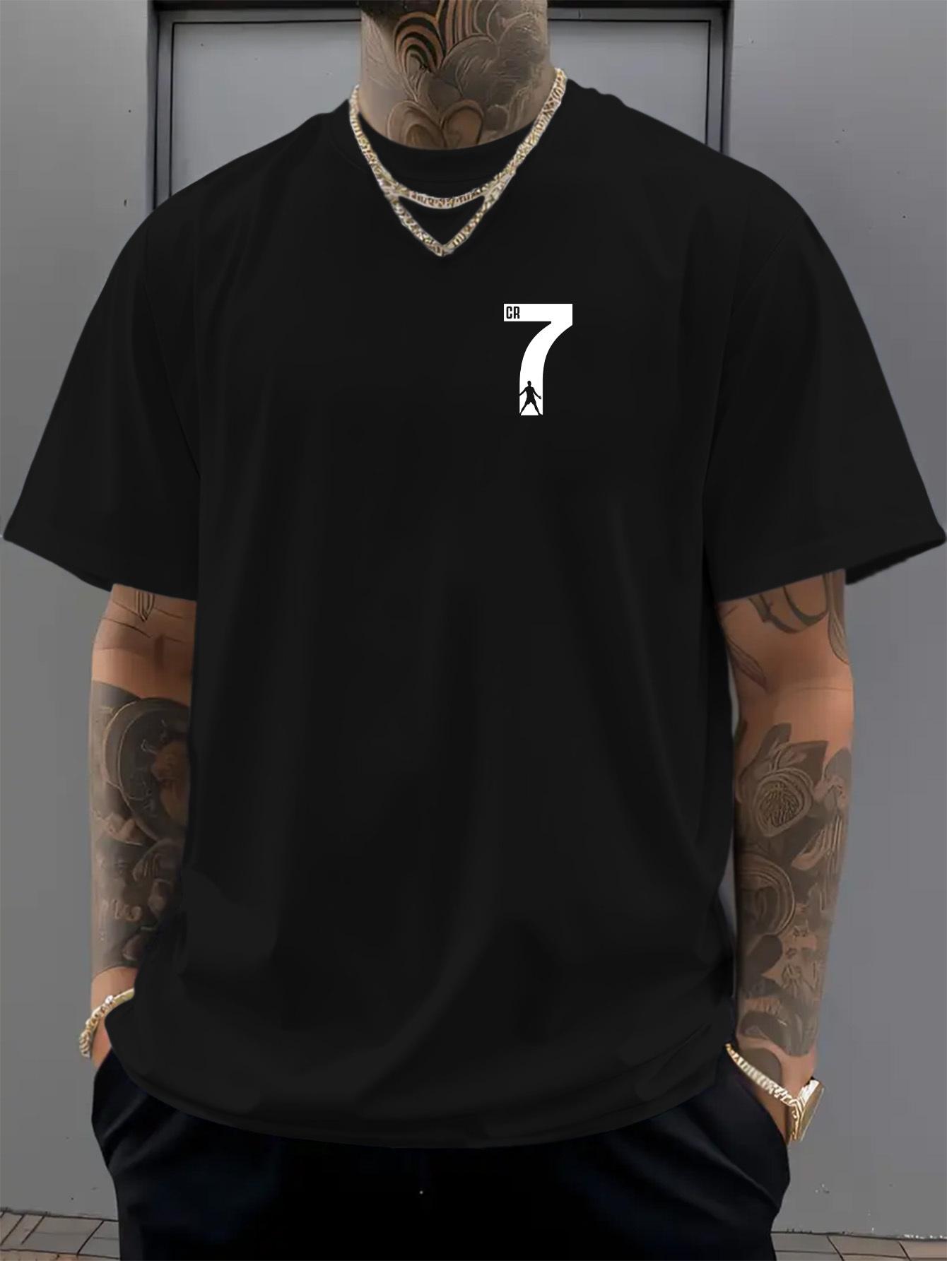 Men s White Casual Short Sleeve T-Shirt with Bold Number 7 Graphic Print - Breathable Polyester M
Men s White Casual Short Sleeve T-Shirt with Bold Number 7 Graphic Print - Breathable Polyester M