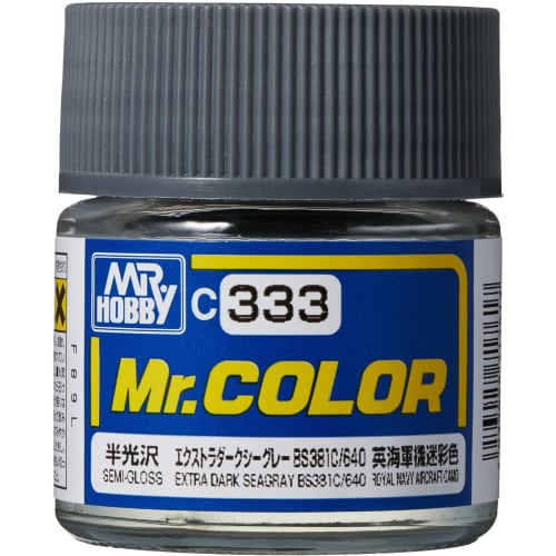 GSI Creos Mr. Color Airplane Model Color Extra Dark Sea Gray BS381C/640 Semi-gloss 10ml Model Paint C333
GSI Creos Mr. Color Airplane Model Color Extra Dark Sea Gray BS381C/640 Semi-gloss 10ml Model Paint C333