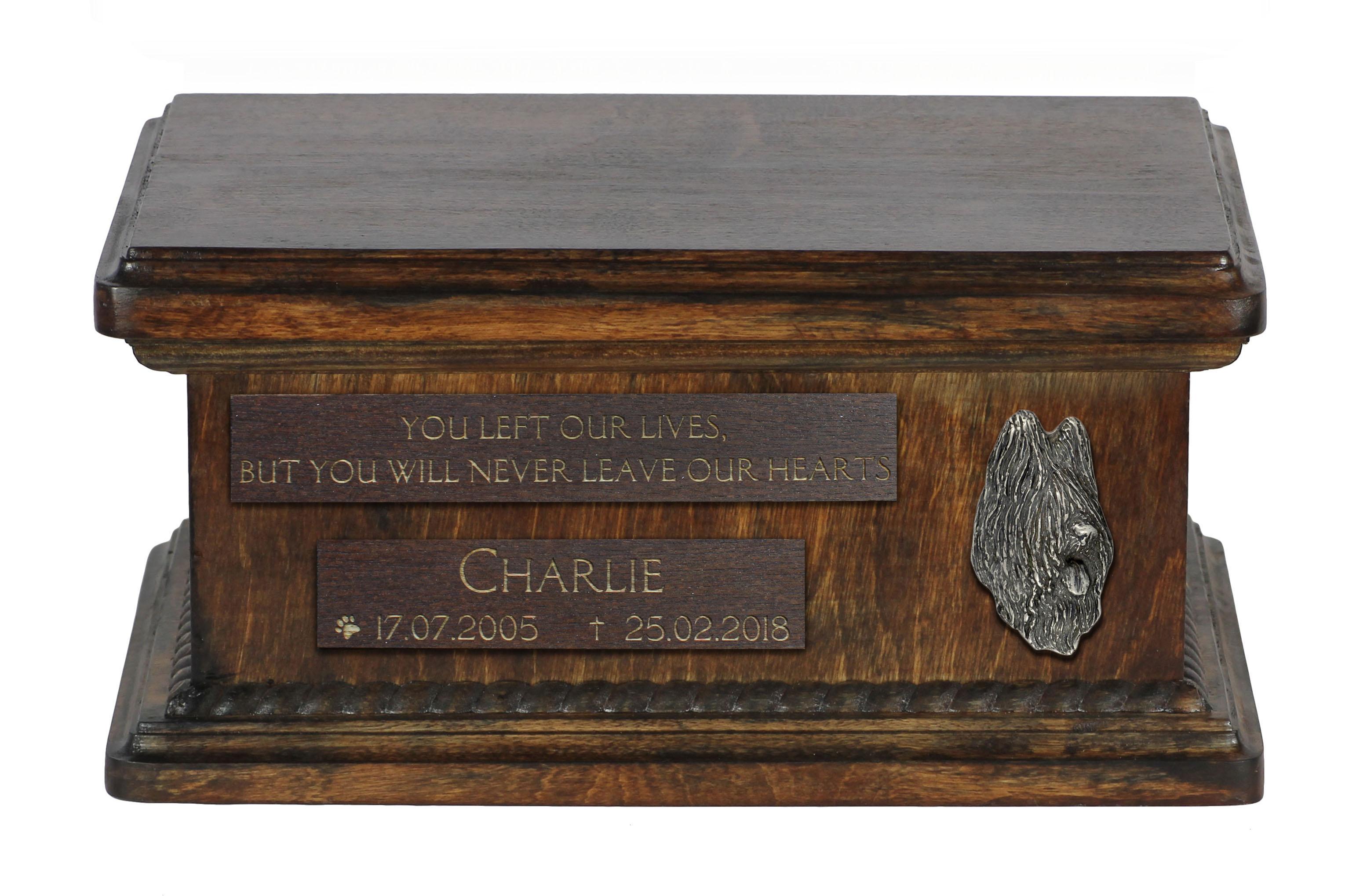 Briard, Berger de Brie I - wooden urn for dog ashes, personalized urn with engraving, small urn for dog ashes from the Art-Dog brand коричневий
Briard, Berger de Brie I - wooden urn for dog ashes, personalized urn with engraving, small urn for dog ashes from the Art-Dog brand коричневий