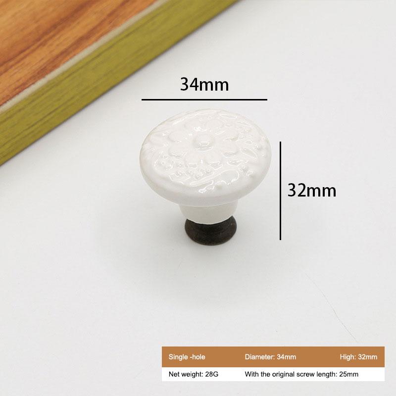 Ceramic Cabinet Drawer Door Knob Cupboard Wardrobe Embossed Round Pull Handle with 25mm Screw Yellow
Ceramic Cabinet Drawer Door Knob Cupboard Wardrobe Embossed Round Pull Handle with 25mm Screw Yellow