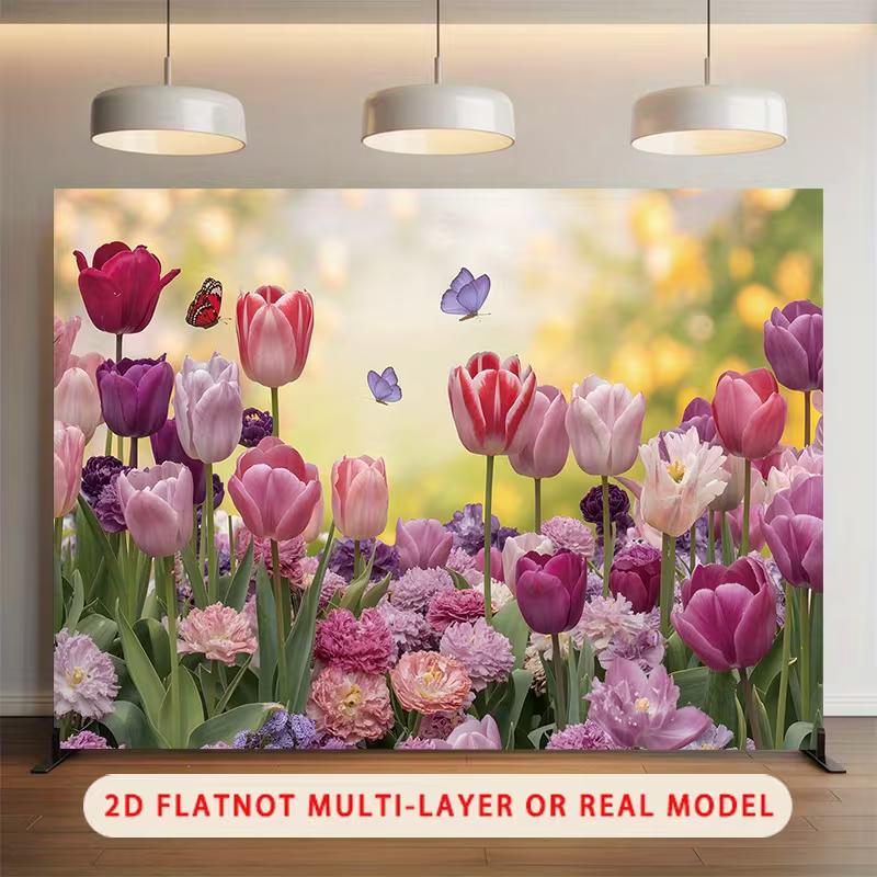 2D Pastel Tulip Garden Backdrop Floral Butterfly Photo Studio Background 47.2x31.5inch/120*80cm
2D Pastel Tulip Garden Backdrop Floral Butterfly Photo Studio Background 47.2x31.5inch/120*80cm