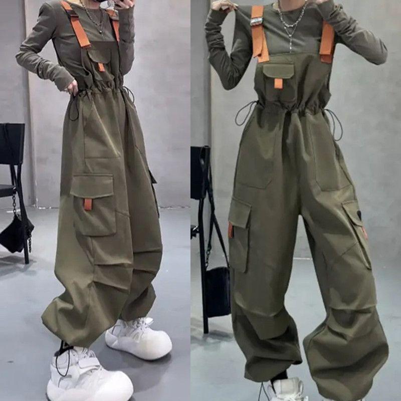 Trendy Fashion Wide-Leg Working Bib Top Pants Female Spring/Summer Temperament High Waist Slim Looking Loose Tappered Casual Jumpsuit Army Green M
Trendy Fashion Wide-Leg Working Bib Top Pants Female Spring/Summer Temperament High Waist Slim Looking Loose Tappered Casual Jumpsuit Army Green M