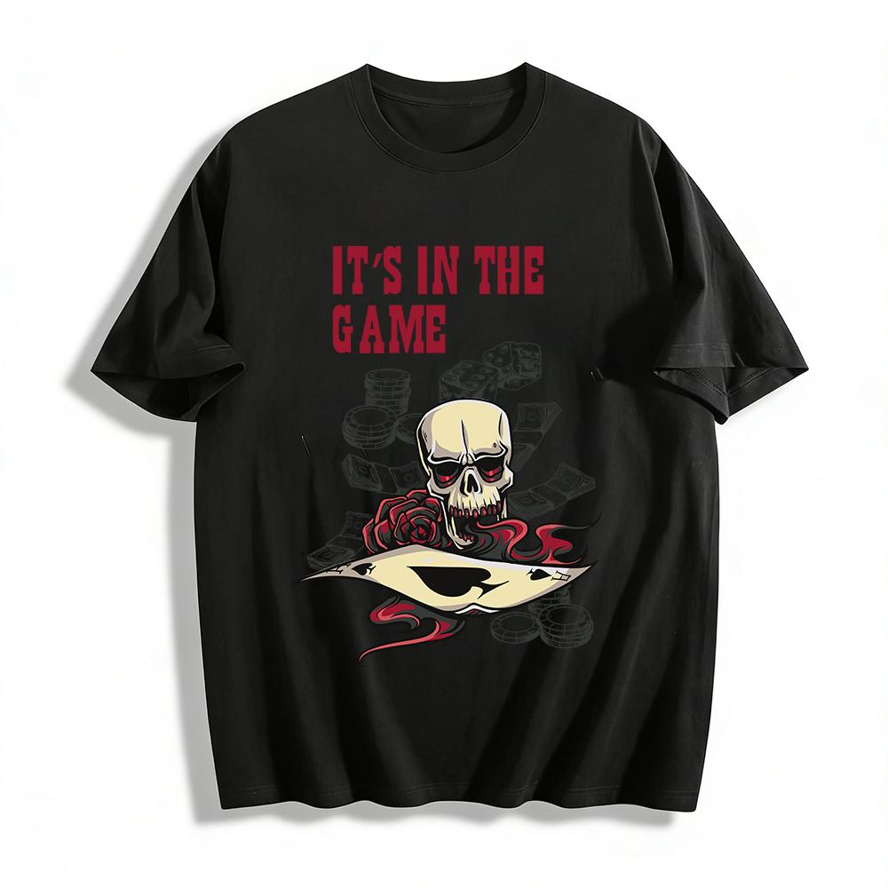 Skull Poker Game Style Printed Casual Top For Men Pure cotton T-shirt 6XL
Skull Poker Game Style Printed Casual Top For Men Pure cotton T-shirt 6XL
