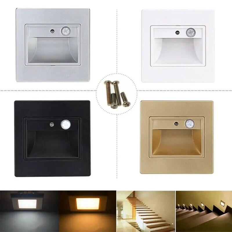 2x 1.5W LED Wall Recessed Stair Lights Staircase Lights LED Step Night Light with Indoor PIR Motion infrared Sensor Corridor
2x 1.5W LED Wall Recessed Stair Lights Staircase Lights LED Step Night Light with Indoor PIR Motion infrared Sensor Corridor