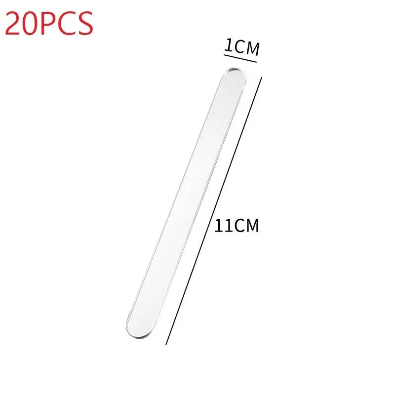 20 шт. палочек для мороженого, акриловые украшения для торта, золотые зеркальные палочки для украшения мороженого на день рождения чистый