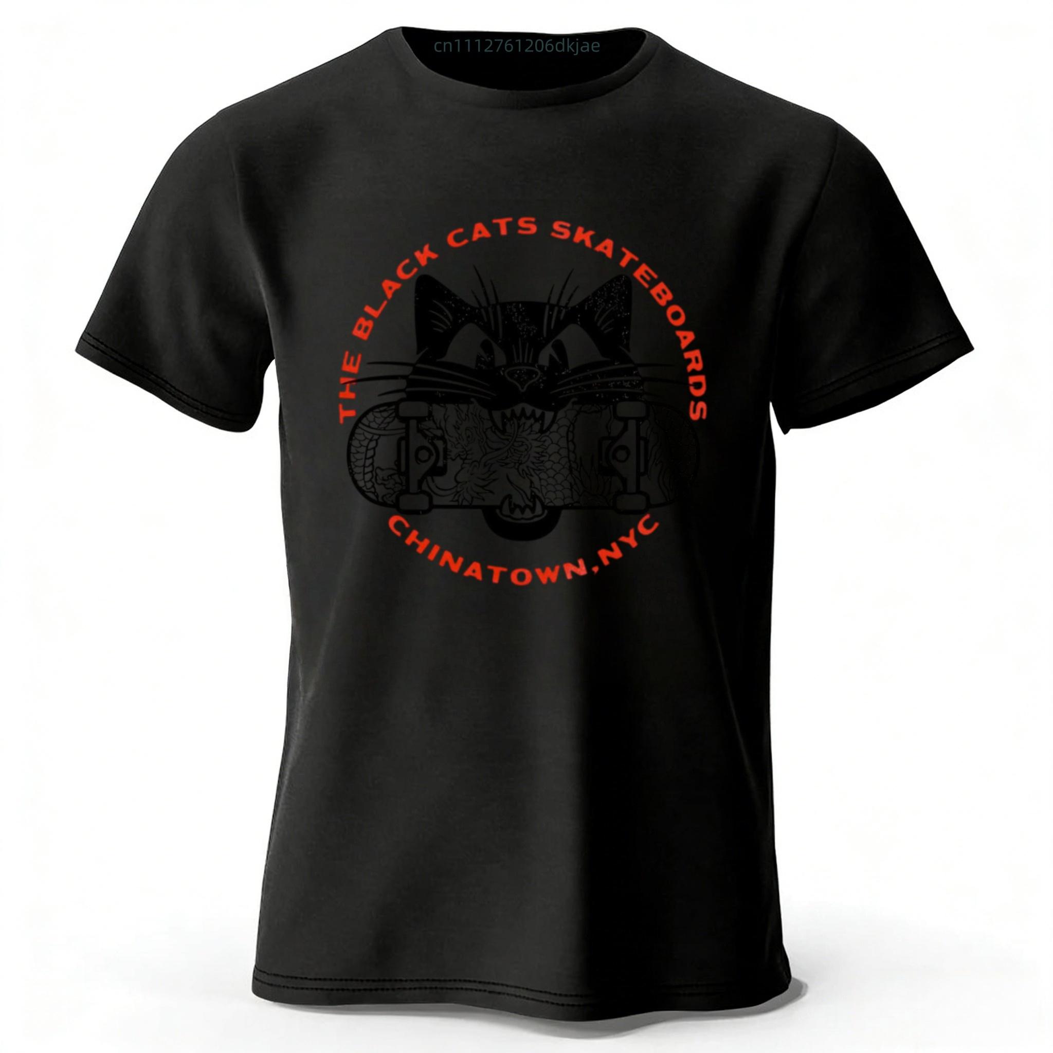 Trendy Fashionable Black Cat Printed Pure Cotton Short Sleeved Menswomens Loose Plus Size Soft and Comfortable Tshirt Top S
Trendy Fashionable Black Cat Printed Pure Cotton Short Sleeved Menswomens Loose Plus Size Soft and Comfortable Tshirt Top S