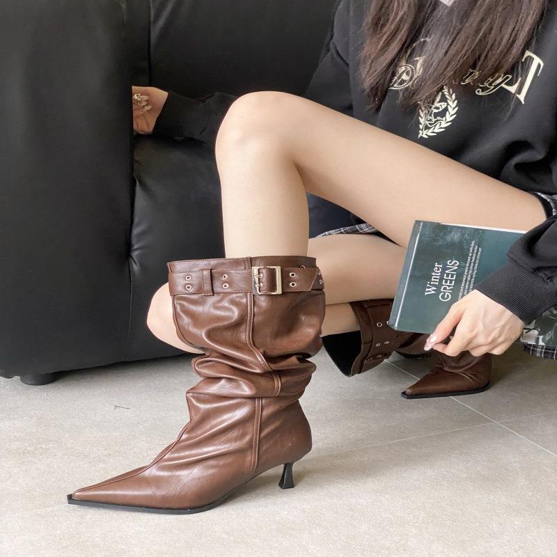 Европейские и американские ретро 2025 новые модные ботинки с заклепками и плиссировкой женские ботфорты Spice girl милые крутые рыцарские ботинки с острым носком 39 темно-коричневого
Европейские и американские ретро 2025 новые модные ботинки с заклепками и плиссировкой женские ботфорты Spice girl милые крутые рыцарские ботинки с острым носком 39 темно-коричневого