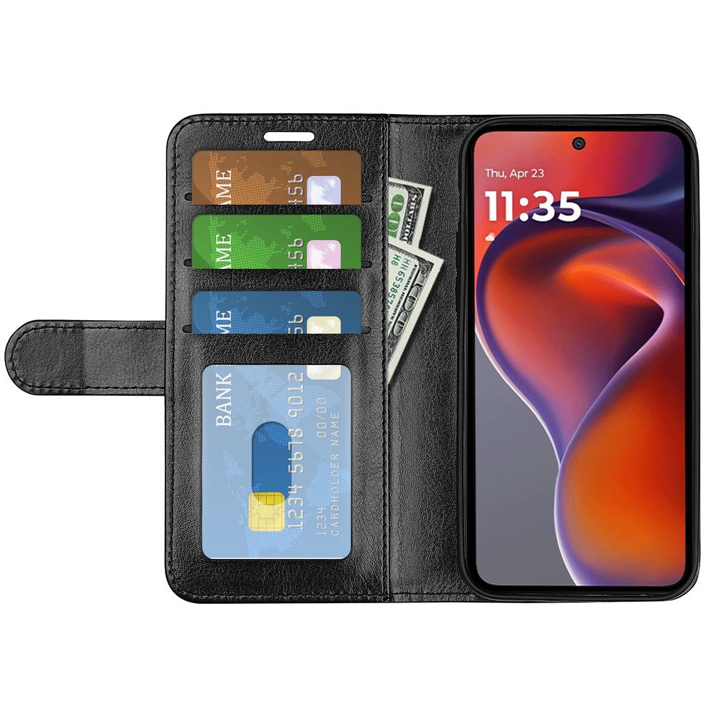 For Motorola Moto G15 4G Wallet Case Crazy Horse Texture Stand Leather Phone Cover Black
For Motorola Moto G15 4G Wallet Case Crazy Horse Texture Stand Leather Phone Cover Black