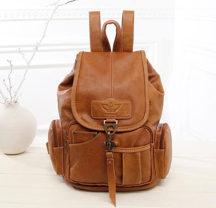 Retro Trendy Women s Backpack - Fashionable Casual School Bag світло-коричневого кольору
Retro Trendy Women s Backpack - Fashionable Casual School Bag світло-коричневого кольору