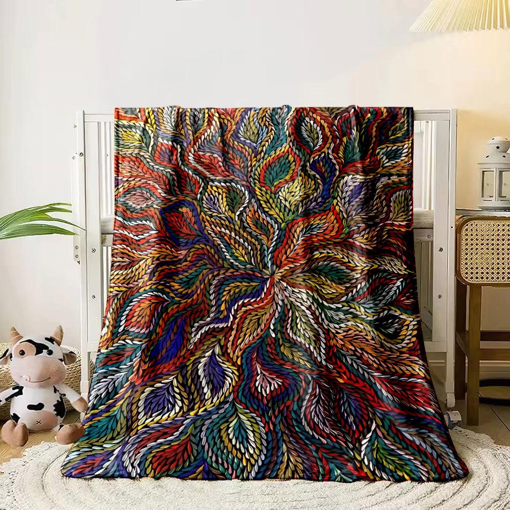 Colorful, flowing leaf-like pattern with intricate overlapping details. for all seasons blanket lunch break throw gift 80cm x 120cm
Colorful, flowing leaf-like pattern with intricate overlapping details. for all seasons blanket lunch break throw gift 80cm x 120cm