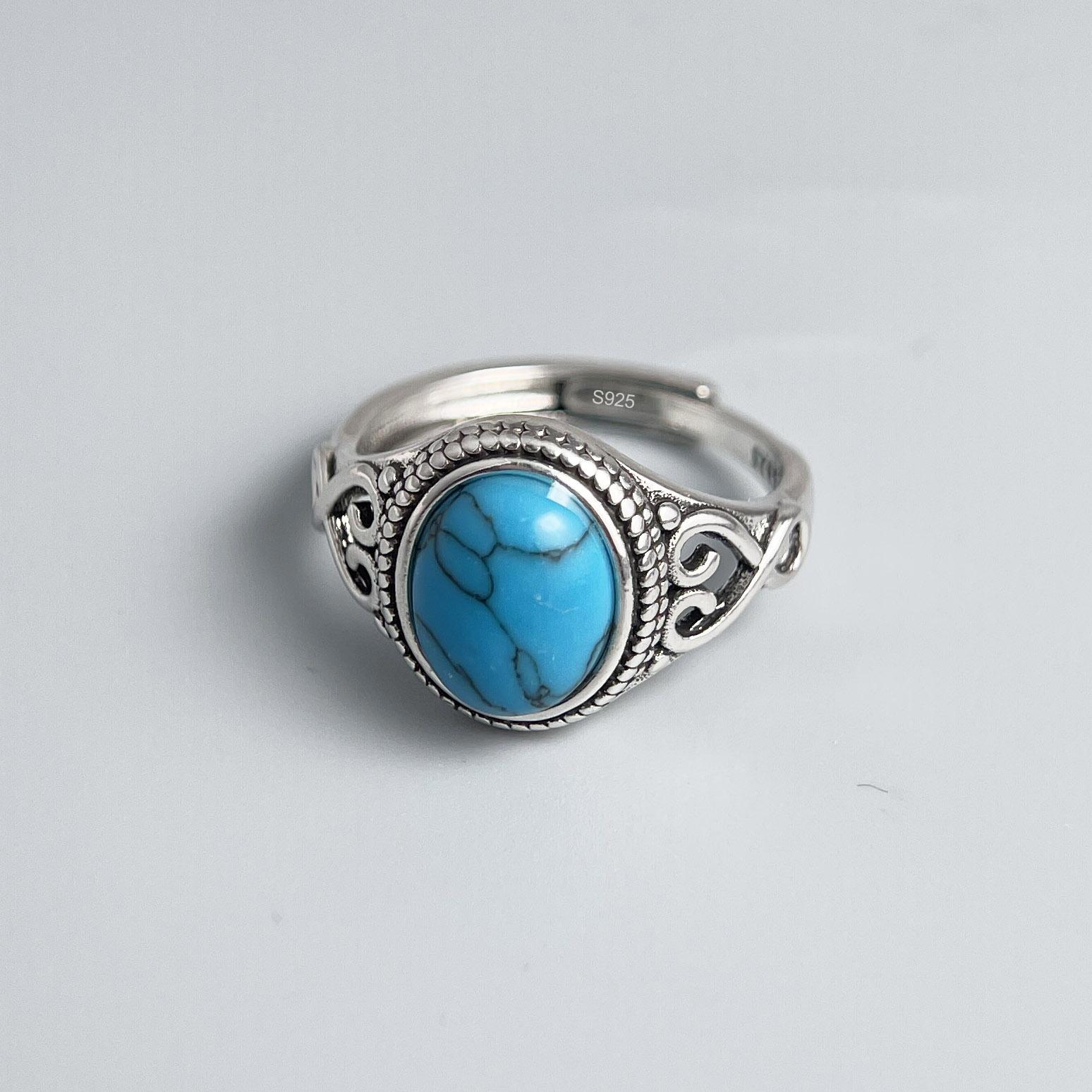 925 Sterling Silver Rings for Women Couple Minimalist Handmade Simple Blue Stone Ring Fine Jewelry Gift Prevent Allergy resizable
925 Sterling Silver Rings for Women Couple Minimalist Handmade Simple Blue Stone Ring Fine Jewelry Gift Prevent Allergy resizable