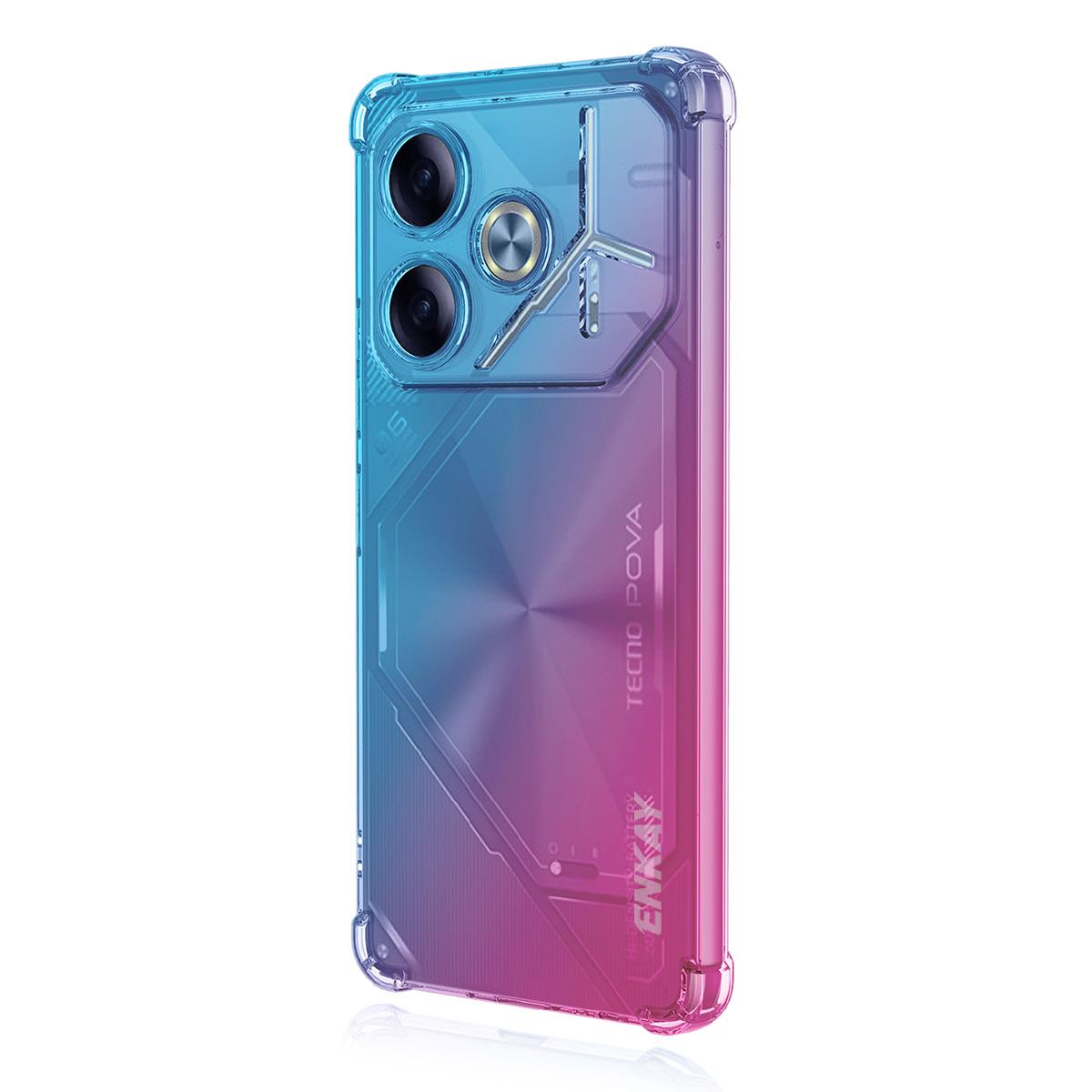 For TECNO Pova 6 5G TPU Case ENKAY Thickened Four Corner Drop-proof Phone Back Cover Blue/Pink
For TECNO Pova 6 5G TPU Case ENKAY Thickened Four Corner Drop-proof Phone Back Cover Blue/Pink