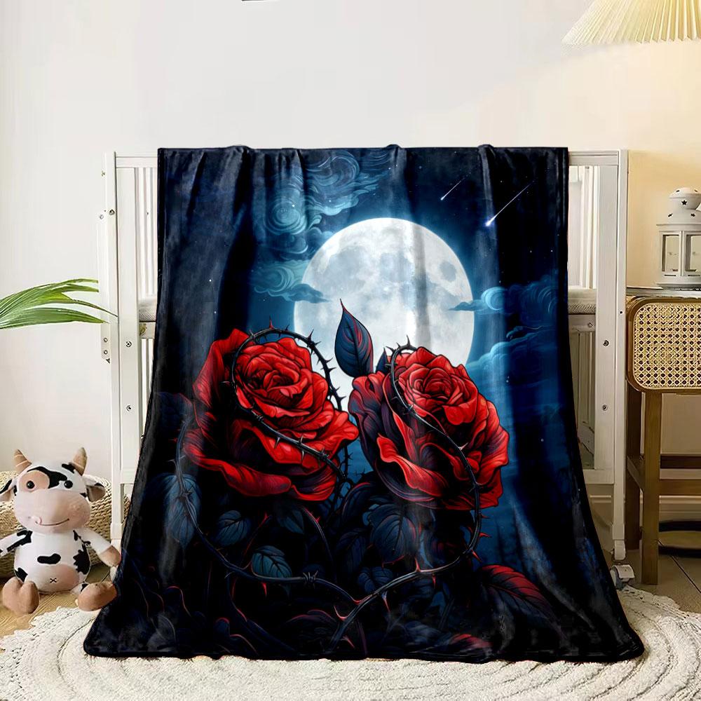 Roses in The Dark of Night Print Warm Comfortable Blanket Home Travel Camping for Adults and Kids Luxury Gifts Picnic Blanket 75x90cm
Roses in The Dark of Night Print Warm Comfortable Blanket Home Travel Camping for Adults and Kids Luxury Gifts Picnic Blanket 75x90cm