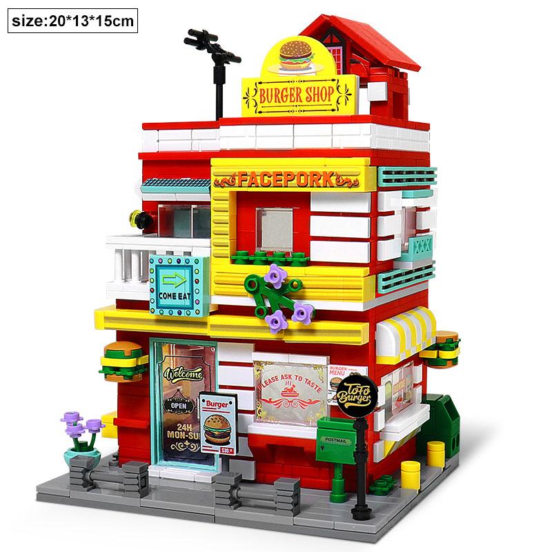 Городские строительные блоки Вид улицы Бургерная Блочный дом Магазин Набор для строительства Настольный декор Детская DIY игрушка Рождественский подарок на день рождения
Городские строительные блоки Вид улицы Бургерная Блочный дом Магазин Набор для строительства Настольный декор Детская DIY игрушка Рождественский подарок на день рождения