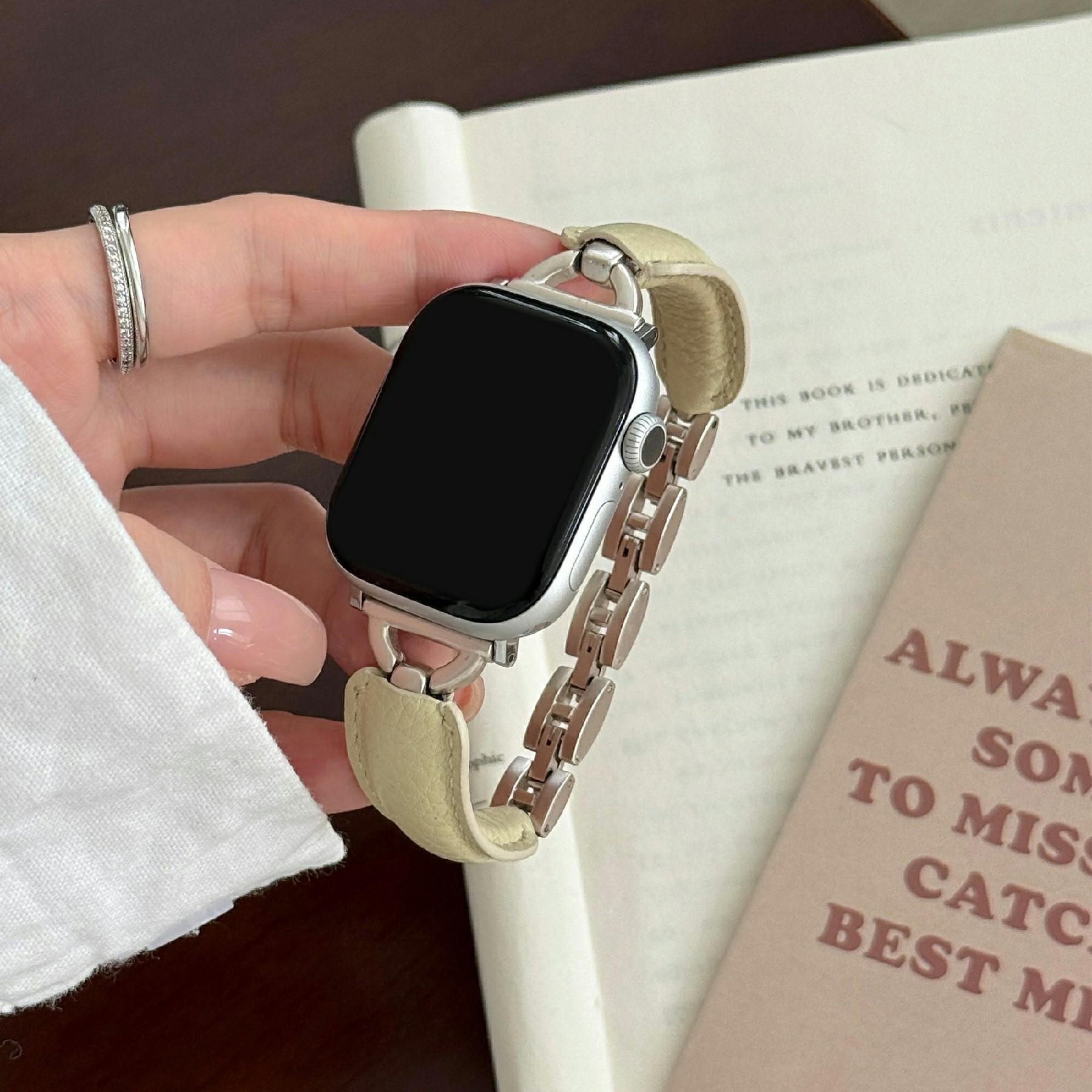 Watch Band For Apple Watch Series 10 9 8 7 SE 6 5 4 3 2 1 42mm 41mm 40mm 38mm D-Shaped Buckle Litchi Texture Leather Strap Wine Red/Black
Watch Band For Apple Watch Series 10 9 8 7 SE 6 5 4 3 2 1 42mm 41mm 40mm 38mm D-Shaped Buckle Litchi Texture Leather Strap Wine Red/Black