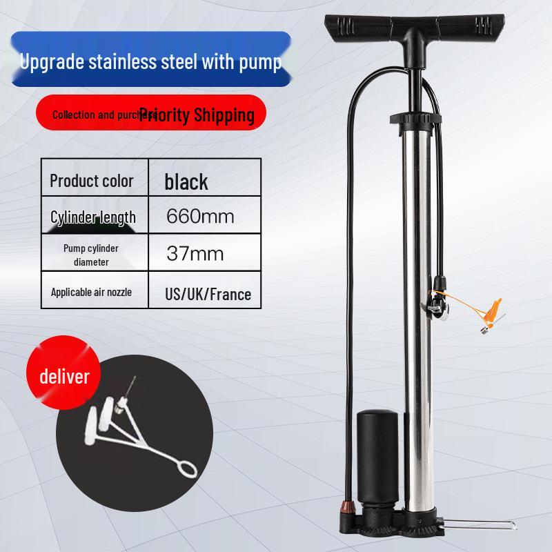 Jingding Stainless Steel High-Pressure Inflatable Pump for Bicycles, Electric Vehicles, Motorcycles, Cars, and Sports Balls
Jingding Stainless Steel High-Pressure Inflatable Pump for Bicycles, Electric Vehicles, Motorcycles, Cars, and Sports Balls