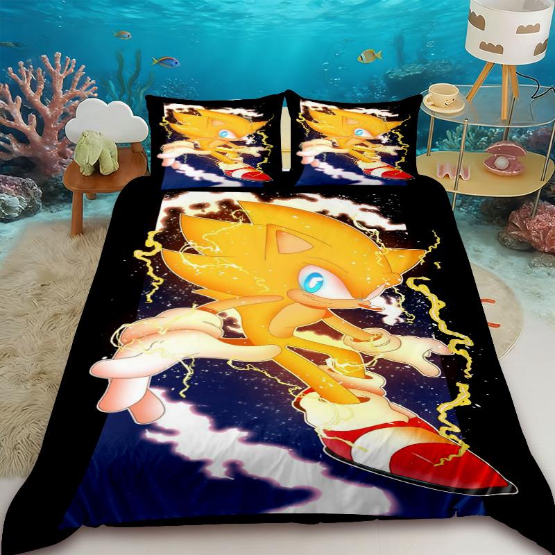 Duvet Cover Sonic Hedgehog Cartoon Bedding Set Comforter Cover with 2 Pillocase Bedroom Dormitory Best Gifts 135x200cm
Duvet Cover Sonic Hedgehog Cartoon Bedding Set Comforter Cover with 2 Pillocase Bedroom Dormitory Best Gifts 135x200cm