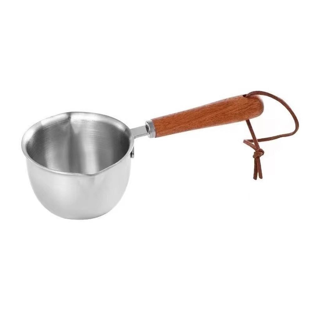 Small Stainless Steel Pot with Heat Resistant Wooden Handle for Cooking Sauces 150ml
Small Stainless Steel Pot with Heat Resistant Wooden Handle for Cooking Sauces 150ml