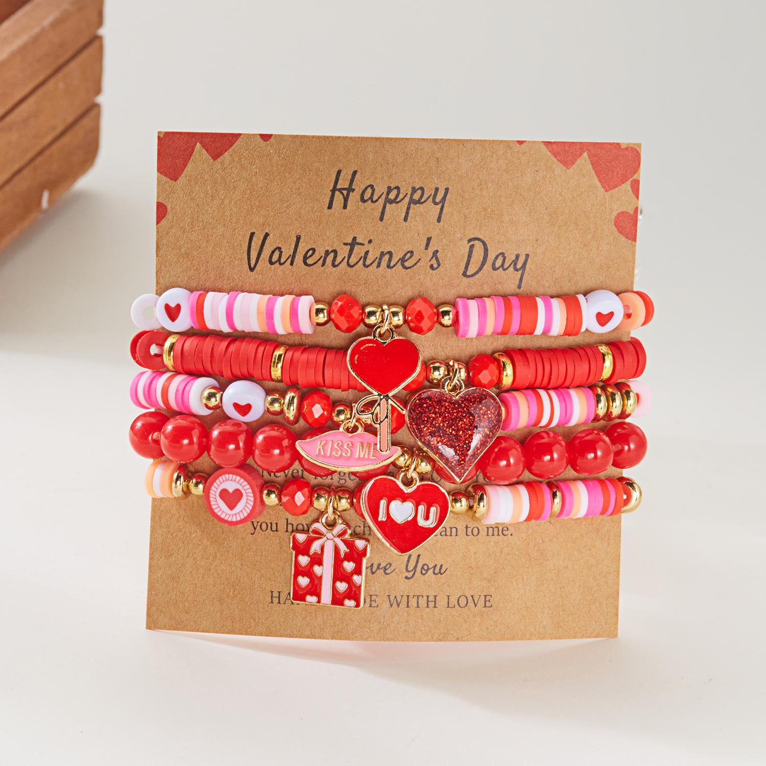 5 Pcs/Set Polymer Clay Beaded Bracelets for Women New Trendy Enamel Love Heart Shaped Ballon Charm Bracelet Valentine s Day Gift
5 Pcs/Set Polymer Clay Beaded Bracelets for Women New Trendy Enamel Love Heart Shaped Ballon Charm Bracelet Valentine s Day Gift