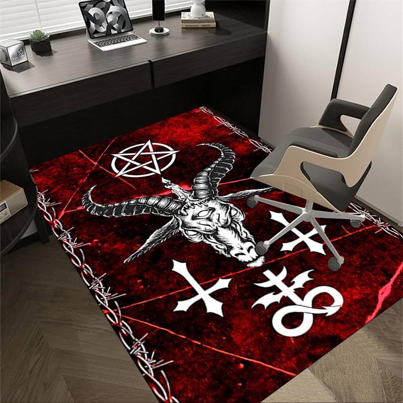 1PC Baphomet Barbed Wire Anti-slip carpet, suitable for Office, bedroomand playrooms. It can also be used as a sofa footrest cover-W60 60cm by 90cm
1PC Baphomet Barbed Wire Anti-slip carpet, suitable for Office, bedroomand playrooms. It can also be used as a sofa footrest cover-W60 60cm by 90cm
