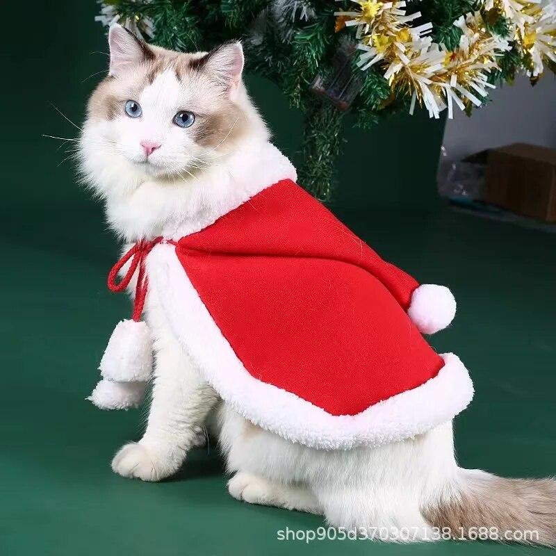 Костюм кошки, костюм Санта-Клауса, забавная трансформированная кошка/собака, рождественская накидка для домашних животных, нарядная одежда, красный шарф, плащ, реквизит, декор
Костюм кошки, костюм Санта-Клауса, забавная трансформированная кошка/собака, рождественская накидка для домашних животных, нарядная одежда, красный шарф, плащ, реквизит, декор