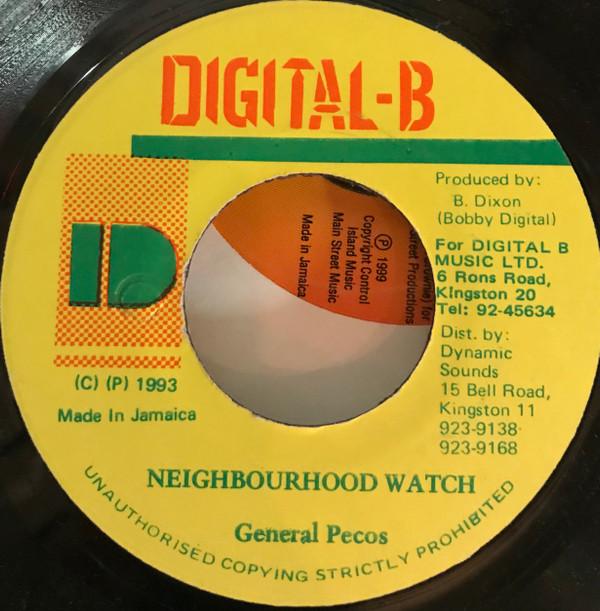 7inch Record GENERAL PECOS Neighbourhood Watch NONE DigitalB 1993 Jamaica Reggae Ska Dub Used
7inch Record GENERAL PECOS Neighbourhood Watch NONE DigitalB 1993 Jamaica Reggae Ska Dub Used
