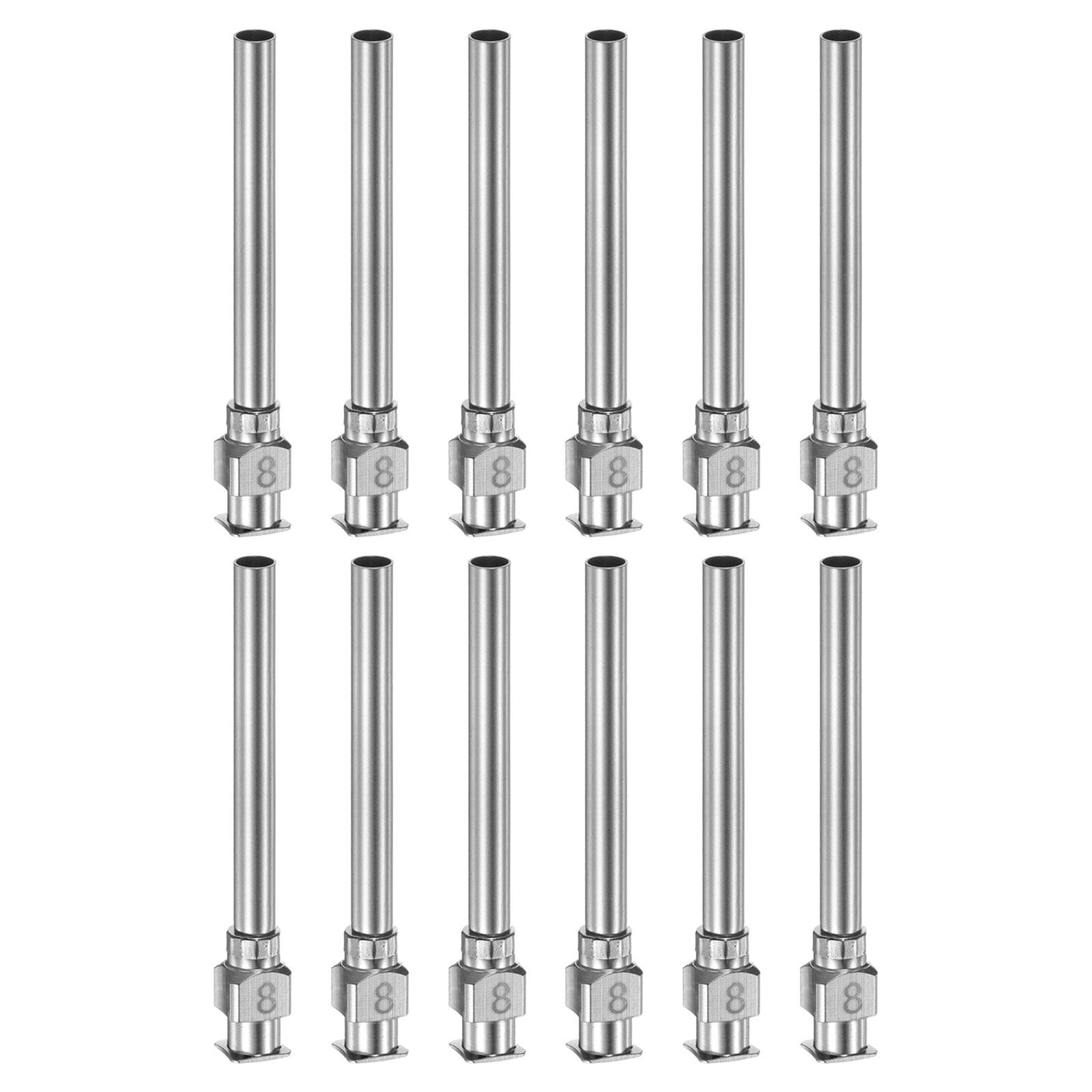 12pcs 10G 12G 14G 16G 18G 20G 21G 22G 25G 26G 28G 30G Stainless Steel Dispensing Needles 1 1/2 Glue Needle Tube Blunt Tip 8G
12pcs 10G 12G 14G 16G 18G 20G 21G 22G 25G 26G 28G 30G Stainless Steel Dispensing Needles 1 1/2 Glue Needle Tube Blunt Tip 8G