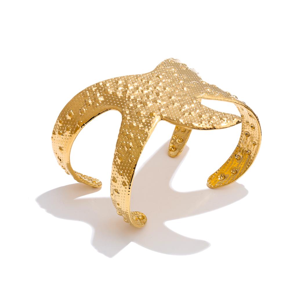 Yhpup 65mm Ocean Style Statement Starfish Cuff Wide Bracelet Bangle Metal Hammer Arrivals Stainless Steel Stylish Unique Jewelry
Yhpup 65mm Ocean Style Statement Starfish Cuff Wide Bracelet Bangle Metal Hammer Arrivals Stainless Steel Stylish Unique Jewelry