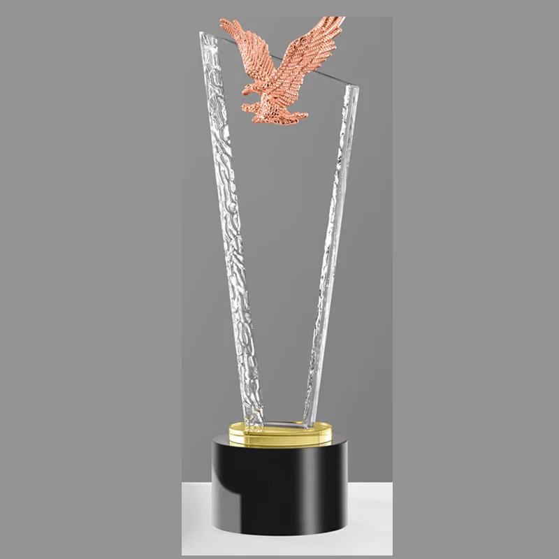 Customized High Grade Metal Gold, Silver, Copper Crown, Eagle, Pentagram, Awards, Commemorative Blade Shape, Crystal Trophy, 1Pc H250mm
Customized High Grade Metal Gold, Silver, Copper Crown, Eagle, Pentagram, Awards, Commemorative Blade Shape, Crystal Trophy, 1Pc H250mm