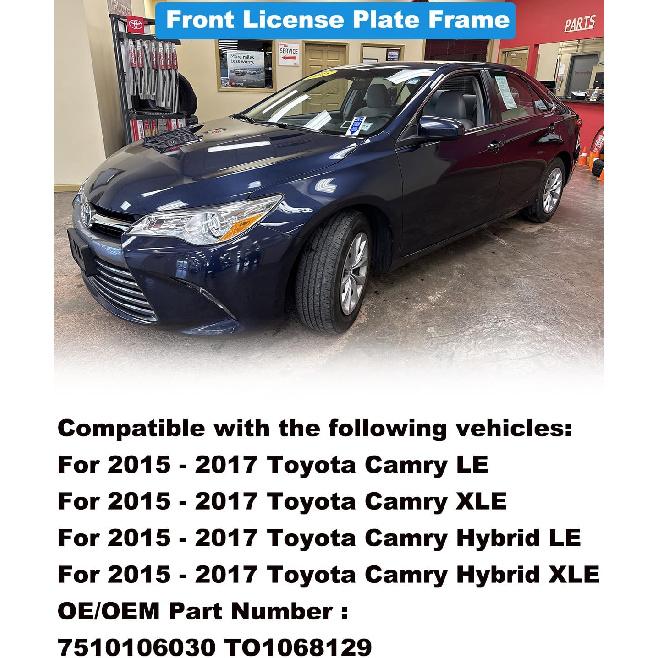FASTCHE Front Bumper License Tag Plate Frame Bracket Holder Compatible with 2015 2016 2017 Toyota Camry LE/XLE License Plate Bracket Replace #
FASTCHE Front Bumper License Tag Plate Frame Bracket Holder Compatible with 2015 2016 2017 Toyota Camry LE/XLE License Plate Bracket Replace #