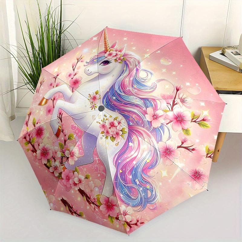 Unicorn Fantasy Automatic Folding Umbrella 8 Ribs, Durable Iron Frame, Bright Color Pattern Compact Travel Umbrella, Suitable for Outdoor,
Unicorn Fantasy Automatic Folding Umbrella 8 Ribs, Durable Iron Frame, Bright Color Pattern Compact Travel Umbrella, Suitable for Outdoor,