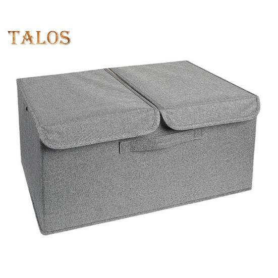 Ящик для хранения одежды с пылезащитной крышкой, складная конструкция, большая вместимость, корзина для хранения игрушек и одеял с усиленными ручками S