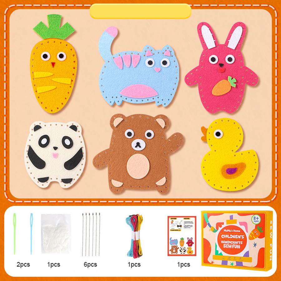 DIY Animal Felt Sewing Kit for Girls 6 PCS Fine Motor Skill Learn To Sew Stuffed Animal Doll Pendant Birthday Christmas Gift Toy
DIY Animal Felt Sewing Kit for Girls 6 PCS Fine Motor Skill Learn To Sew Stuffed Animal Doll Pendant Birthday Christmas Gift Toy