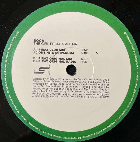 12inch Record BOCA - The Girl From Ipanema DJ004 Super Dj Record 2002 Italy Dance & Electronica Used
12inch Record BOCA - The Girl From Ipanema DJ004 Super Dj Record 2002 Italy Dance & Electronica Used