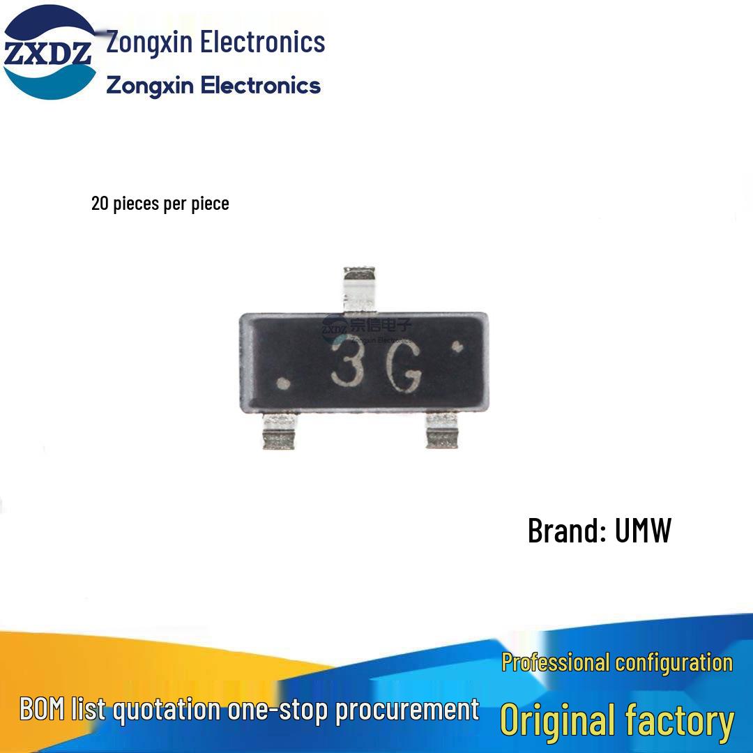 BC857C 3G SOT-23 PNP Transistor -45V/0.1A SMD, Pack of 20.
BC857C 3G SOT-23 PNP Transistor -45V/0.1A SMD, Pack of 20.