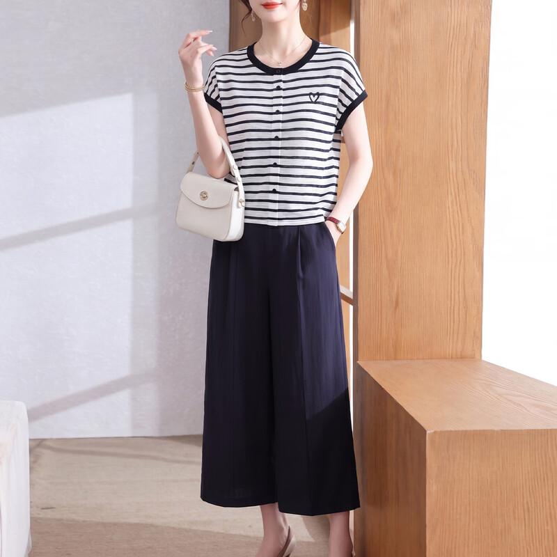 Women s Striped Chiffon Two-Piece Outfit 3XL
Women s Striped Chiffon Two-Piece Outfit 3XL