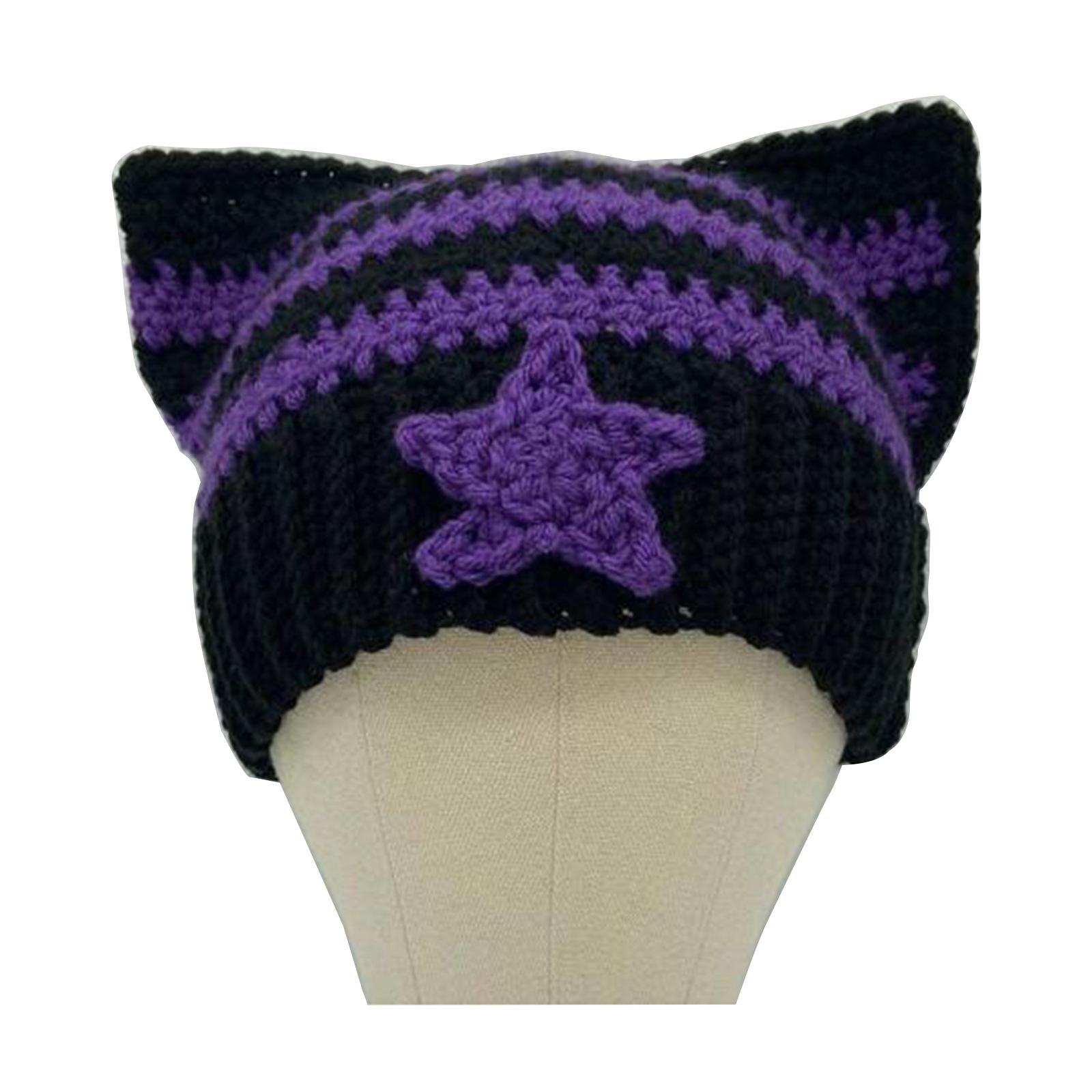 Модна в язана шапка-біні для жінок та дівчат з вушками кота, мила аніме-шапка-череп, зіркова в язана гачком шапка в стилі Y2K, панковський головний убір C7
Модна в язана шапка-біні для жінок та дівчат з вушками кота, мила аніме-шапка-череп, зіркова в язана гачком шапка в стилі Y2K, панковський головний убір C7