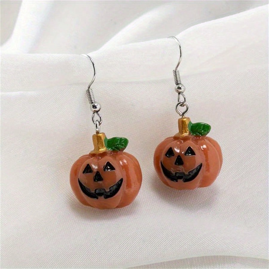 1 pair of Halloween pumpkin pendant earrings with hanging ring Orange pumpkin pendant decoration 1pair Ghost Face Pumpkin різнокольоровий
1 pair of Halloween pumpkin pendant earrings with hanging ring Orange pumpkin pendant decoration 1pair Ghost Face Pumpkin різнокольоровий