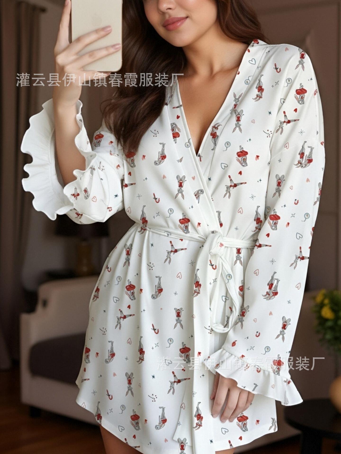 New polished milk silk sexy loungewear three-piece sexy pajamas women XL білий
New polished milk silk sexy loungewear three-piece sexy pajamas women XL білий