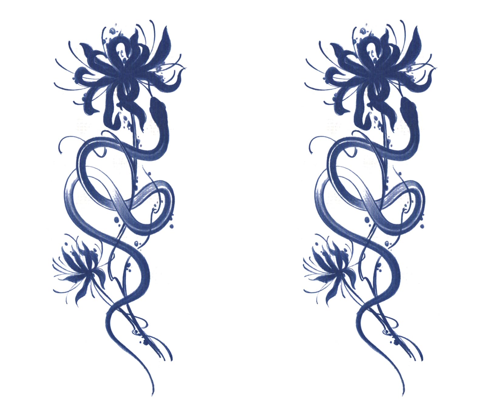 Jagua Tattoo Tattoo Sticker Tattoo that disappears in 2 weeks Henna Tattoo Authentic Snake Anaconda Set of 2 (gz1006-2)
Jagua Tattoo Tattoo Sticker Tattoo that disappears in 2 weeks Henna Tattoo Authentic Snake Anaconda Set of 2 (gz1006-2)