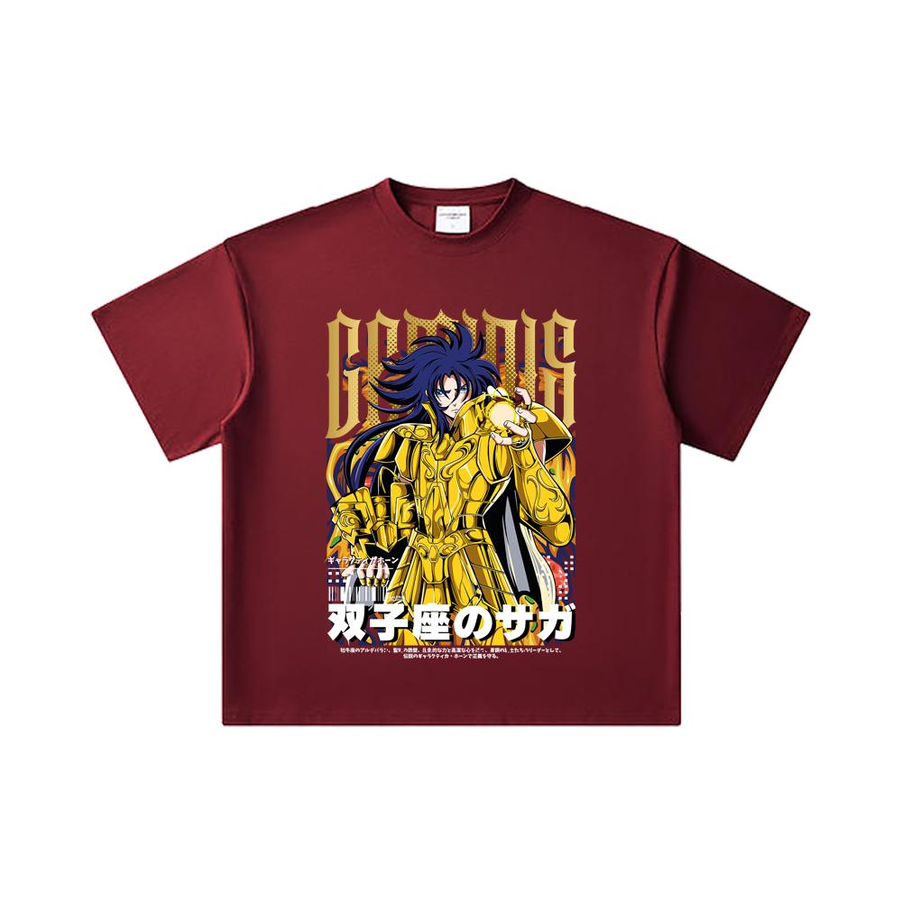 260 GSM Double Yarn 32 Count 100% Cotton Saint Seiya V28 Gemini Print Unisex Heavy Cotton T Shirt 2XL вина червоного кольору
260 GSM Double Yarn 32 Count 100% Cotton Saint Seiya V28 Gemini Print Unisex Heavy Cotton T Shirt 2XL вина червоного кольору