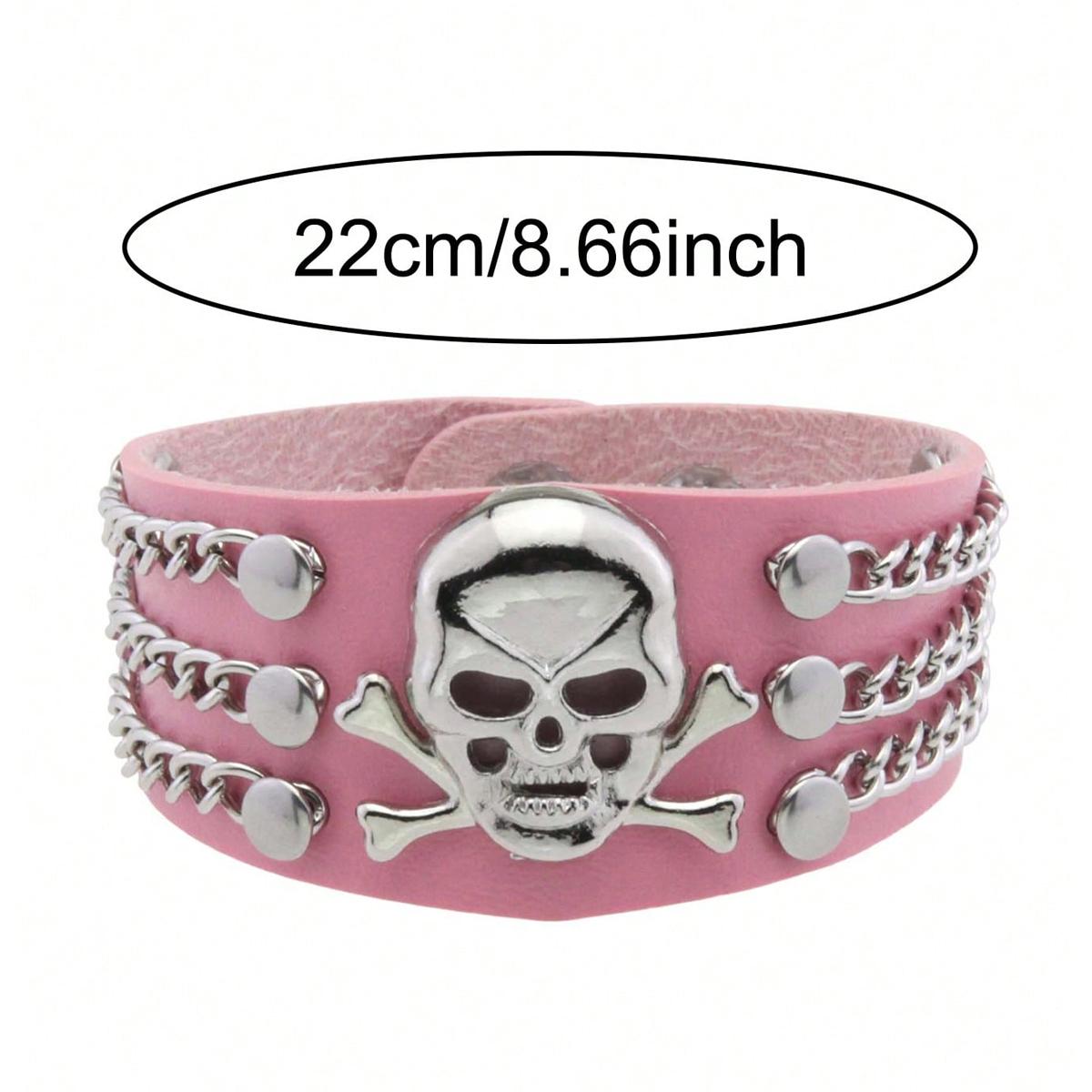 1 Punk Pink Rivet Creative Bracelet, Perfect Gift For Daily Holiday Parties, Halloween Carnival Performances, Rock And Roll
1 Punk Pink Rivet Creative Bracelet, Perfect Gift For Daily Holiday Parties, Halloween Carnival Performances, Rock And Roll