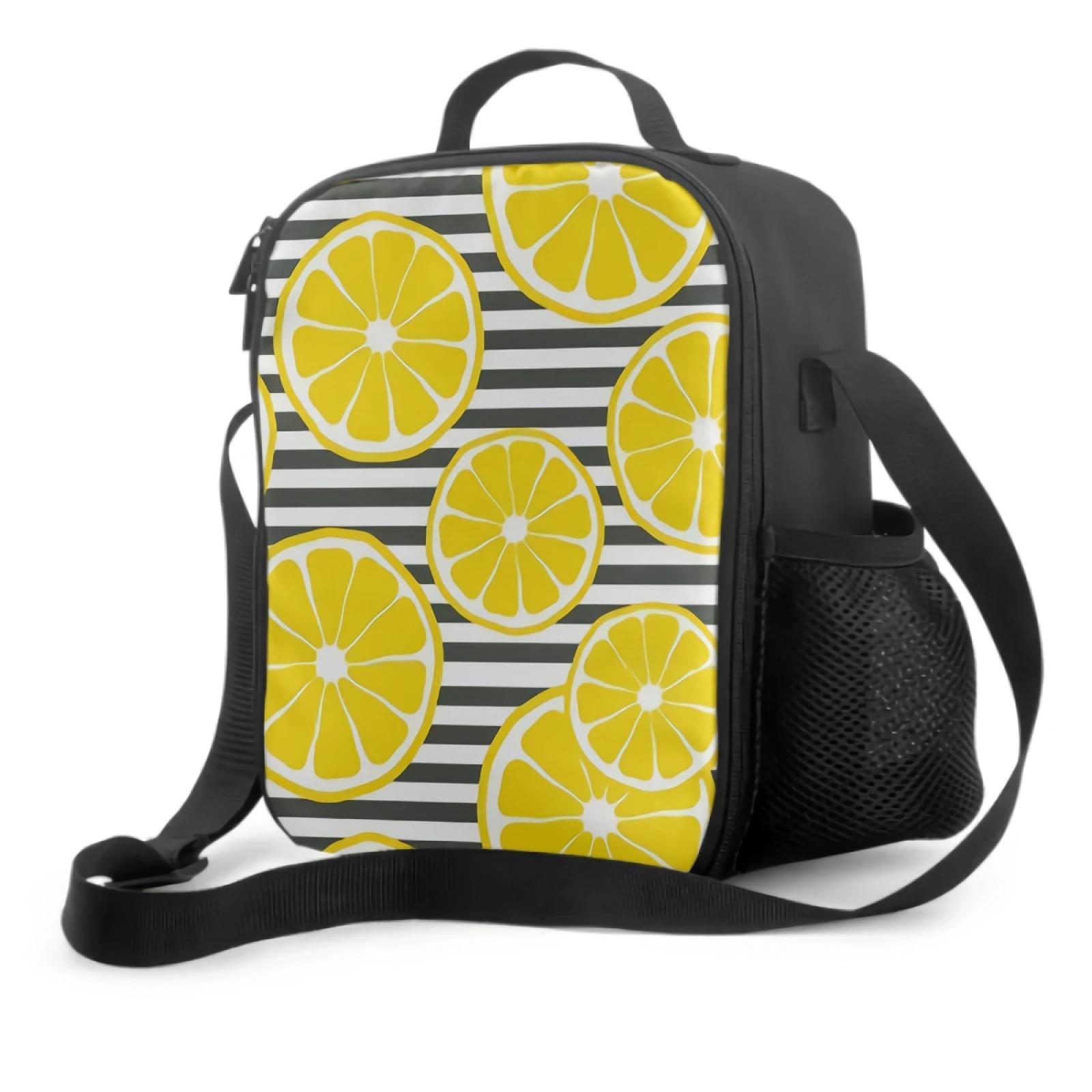 Fresh Sliced Lemon With Black And White Stripes Lunch Box Insulated Meal Bag Summer Tropical Yellow Orange Fruit Print Lunch Bag 26.5x20x11.5CM бежевий
Fresh Sliced Lemon With Black And White Stripes Lunch Box Insulated Meal Bag Summer Tropical Yellow Orange Fruit Print Lunch Bag 26.5x20x11.5CM бежевий