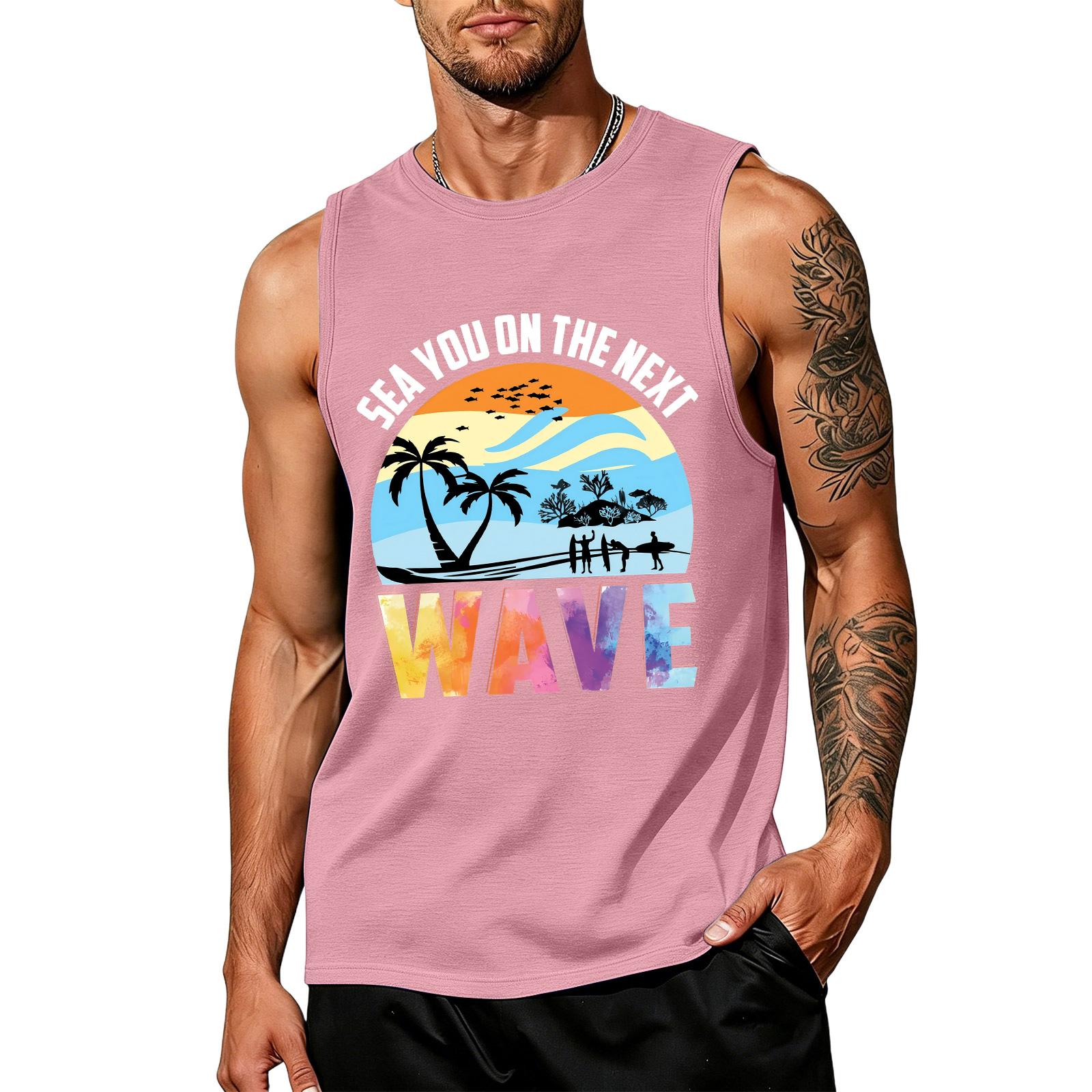 Mens Sleeveless Tank Top Crew Neck Casual Fit Summer Beach Graphic Print Surfing Themed Shirt Lightweight Material XXXL розовый
Mens Sleeveless Tank Top Crew Neck Casual Fit Summer Beach Graphic Print Surfing Themed Shirt Lightweight Material XXXL розовый